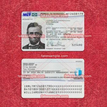 Dominican Residence Card Fake Template